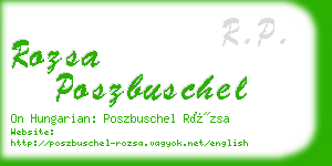 rozsa poszbuschel business card